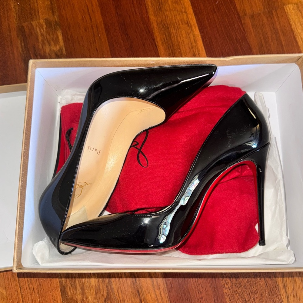 Christian Louboutin So Kate Black Patent Leather 120mm size 38.5
